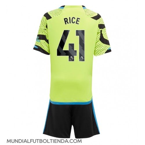 Camiseta Arsenal Declan Rice #41 Segunda Equipación Replica 2023-24 para niños mangas cortas (+ Pantalones cortos)